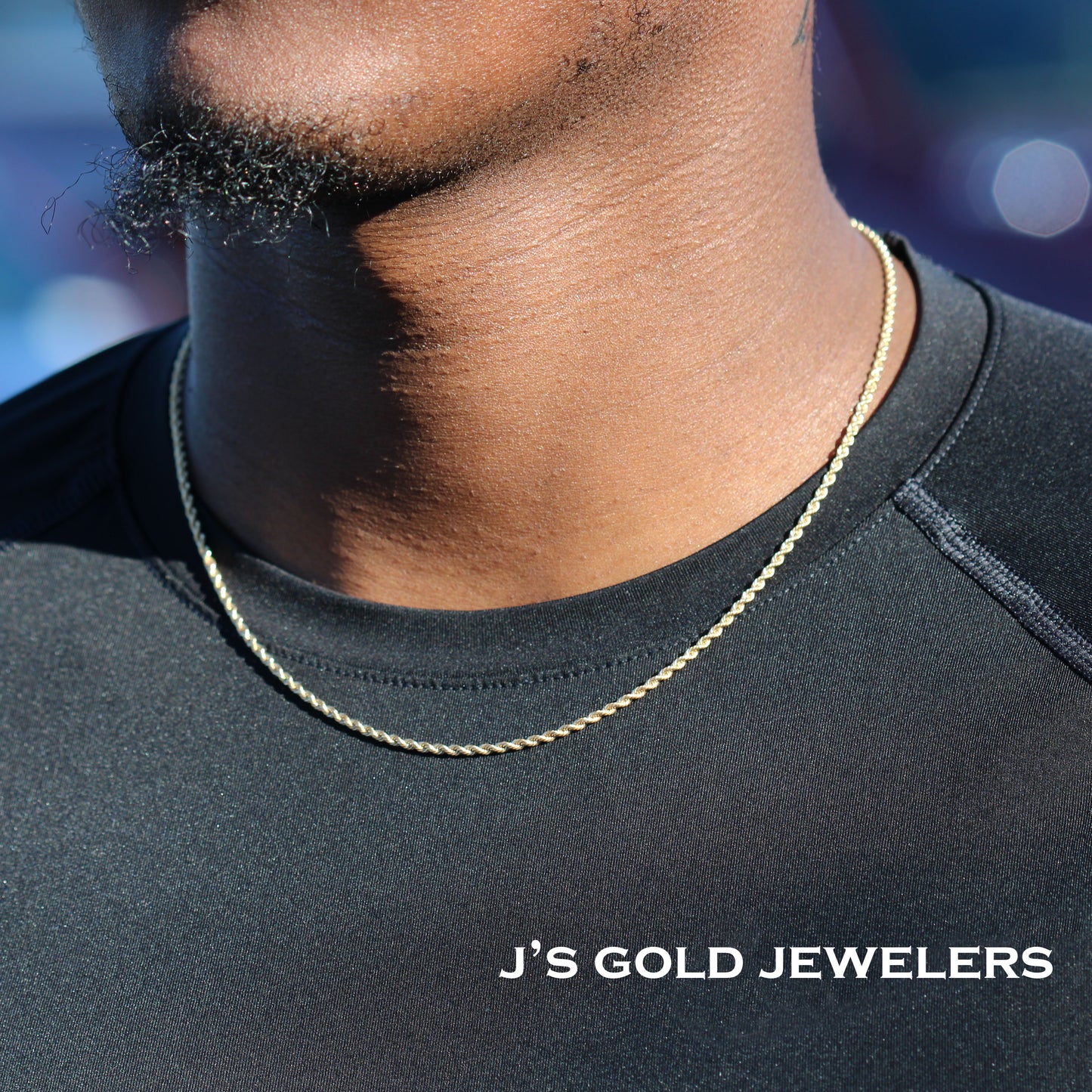 14K Yellow Gold Rope Chain – 3mm, 20-Inch, Semi-Solid