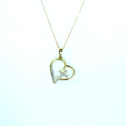 18k Yellow Gold Pendant with Stones + 18k Gold Chain | Luxury Fine Jewelry