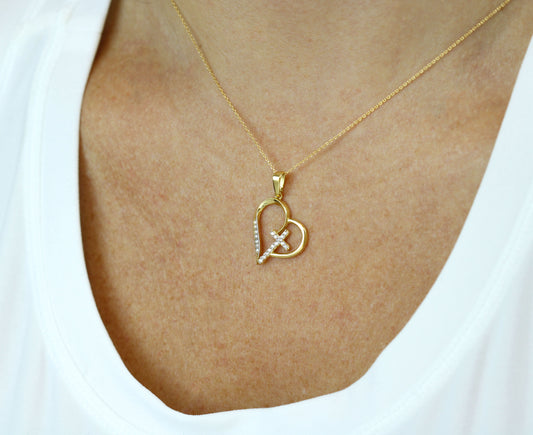 18k Yellow Gold Pendant with Stones + 18k Gold Chain | Luxury Fine Jewelry