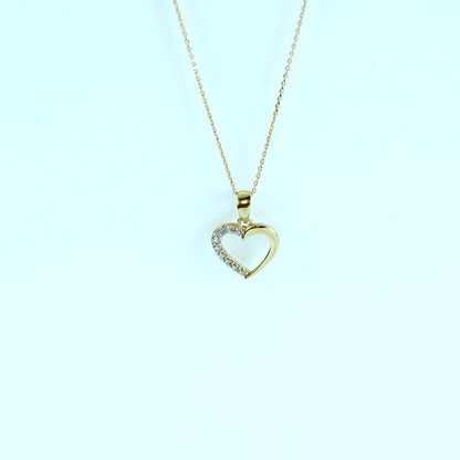 18K Yellow Gold Heart Pendant + 18K Gold Chain | Classic Fine Jewelry Gift
